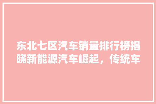 东北七区汽车销量排行榜揭晓新能源汽车崛起，传统车企面临挑战