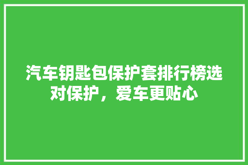 汽车钥匙包保护套排行榜选对保护，爱车更贴心