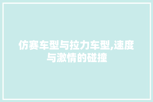 仿赛车型与拉力车型,速度与激情的碰撞