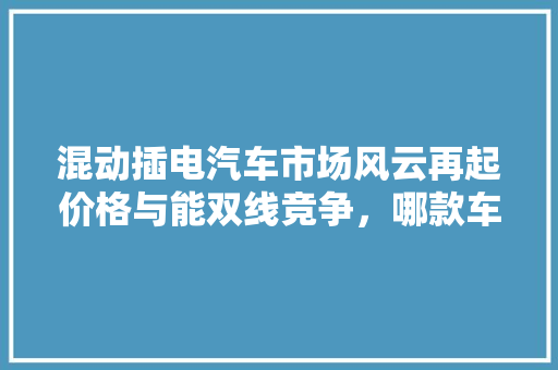 混动插电汽车市场风云再起价格与能双线竞争，哪款车型领跑榜单