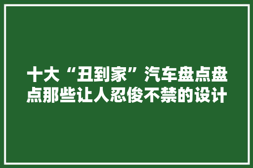 十大“丑到家”汽车盘点盘点那些让人忍俊不禁的设计失败之作