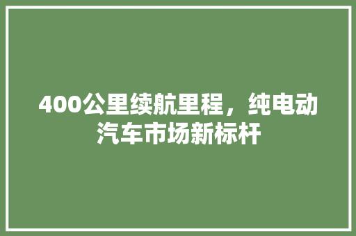 400公里续航里程，纯电动汽车市场新标杆