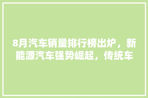 8月汽车销量排行榜出炉，新能源汽车强势崛起，传统车企面临挑战