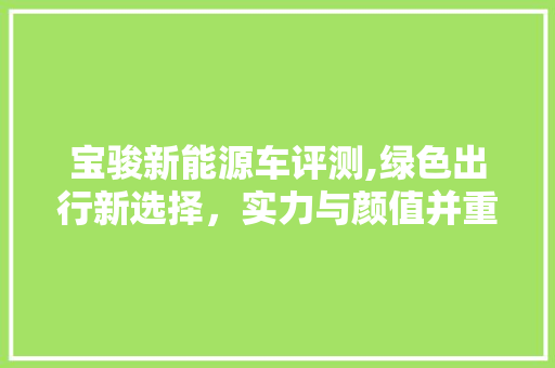 宝骏新能源车评测,绿色出行新选择，实力与颜值并重 车型评测