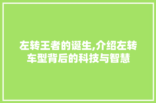 左转王者的诞生,介绍左转车型背后的科技与智慧
