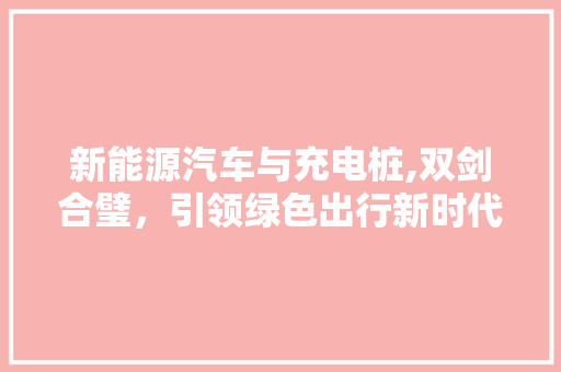 新能源汽车与充电桩,双剑合璧，引领绿色出行新时代 车联网技术