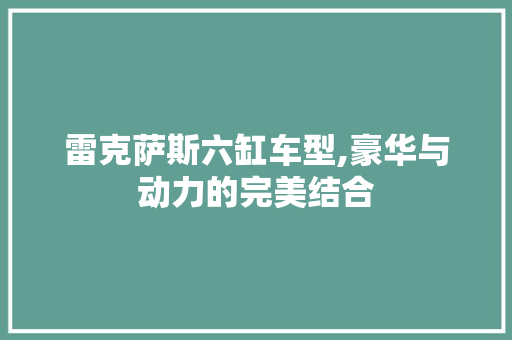 雷克萨斯六缸车型,豪华与动力的完美结合
