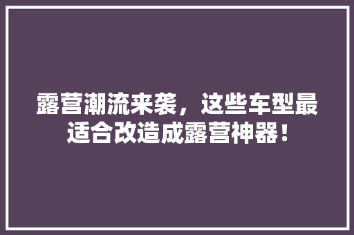 露营潮流来袭，这些车型最适合改造成露营神器！