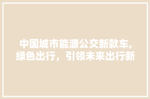 中国城市能源公交新款车,绿色出行，引领未来出行新风尚