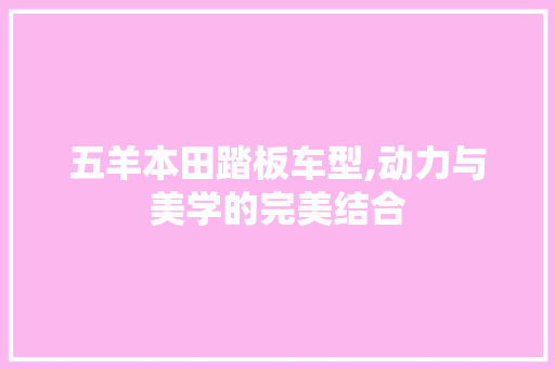 五羊本田踏板车型,动力与美学的完美结合
