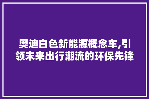 奥迪白色新能源概念车,引领未来出行潮流的环保先锋