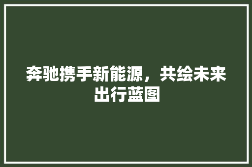 奔驰携手新能源，共绘未来出行蓝图