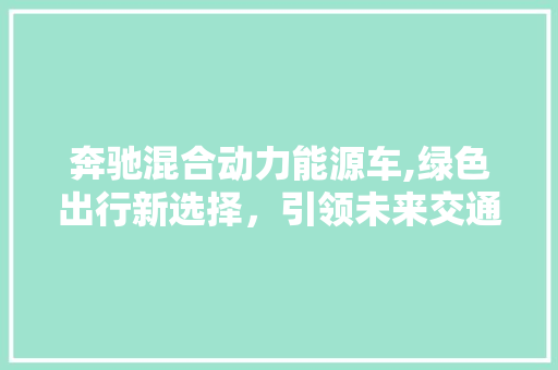 奔驰混合动力能源车,绿色出行新选择，引领未来交通潮流