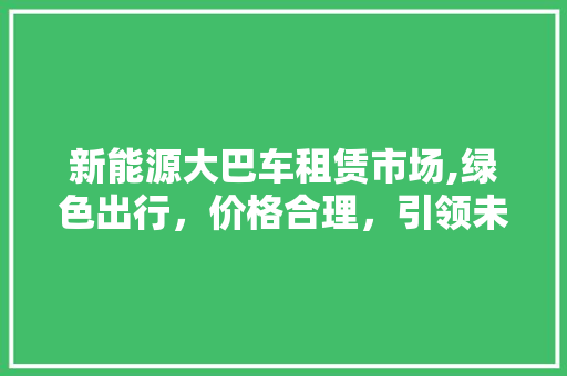 新能源大巴车租赁市场,绿色出行，价格合理，引领未来交通潮流