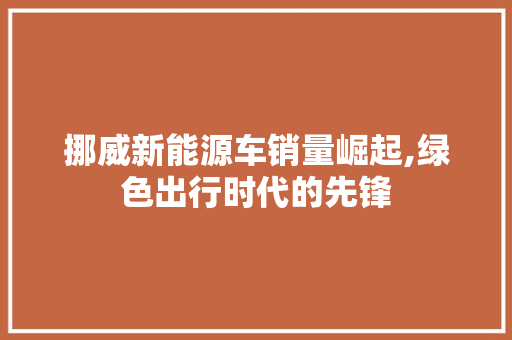 挪威新能源车销量崛起,绿色出行时代的先锋 混合动力车