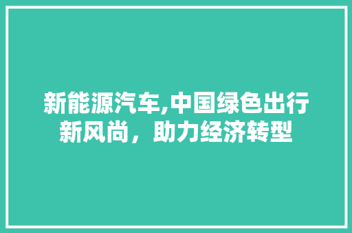 新能源汽车,中国绿色出行新风尚，助力经济转型