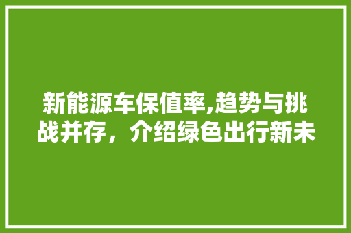 新能源车保值率,趋势与挑战并存，介绍绿色出行新未来 车型评测