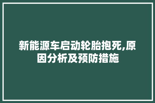 新能源车启动轮胎抱死,原因分析及预防措施