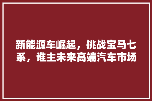 新能源车崛起，挑战宝马七系，谁主未来高端汽车市场 混合动力车
