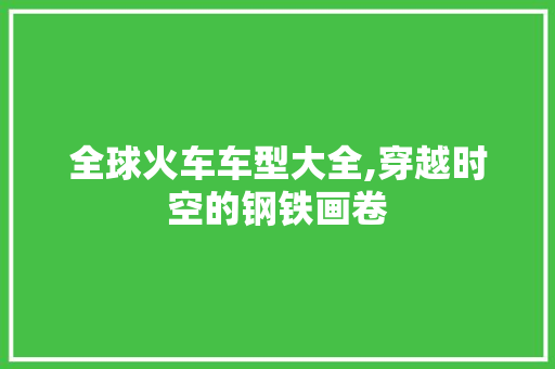全球火车车型大全,穿越时空的钢铁画卷