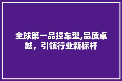 全球第一品控车型,品质卓越，引领行业新标杆