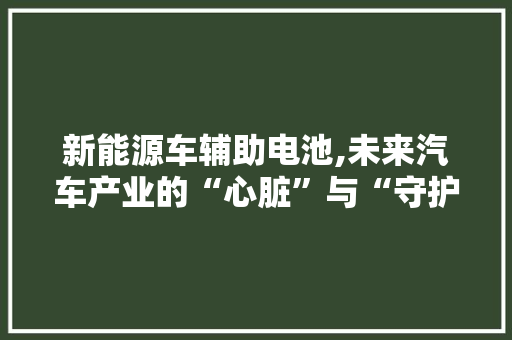 新能源车辅助电池,未来汽车产业的“心脏”与“守护者”
