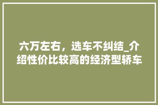 六万左右，选车不纠结_介绍性价比较高的经济型轿车