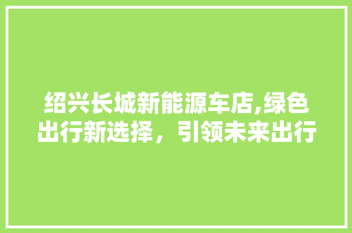 绍兴长城新能源车店,绿色出行新选择，引领未来出行潮流