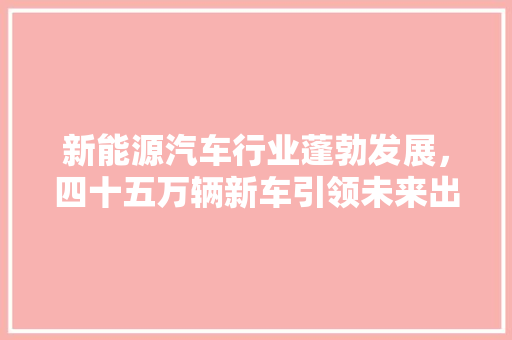 新能源汽车行业蓬勃发展，四十五万辆新车引领未来出行