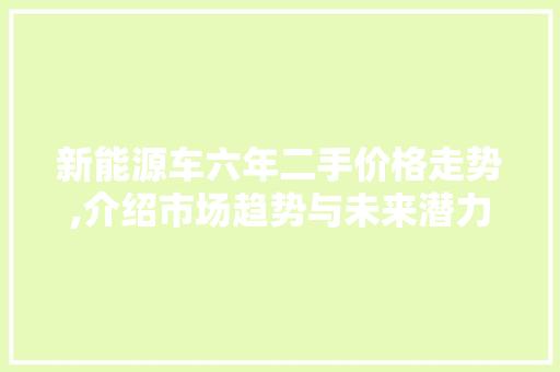 新能源车六年二手价格走势,介绍市场趋势与未来潜力
