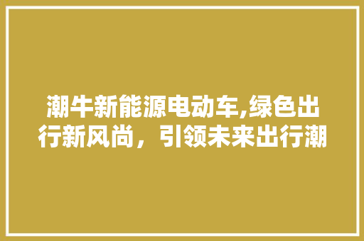 潮牛新能源电动车,绿色出行新风尚，引领未来出行潮流 车型评测