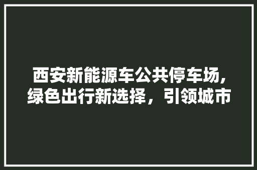 西安新能源车公共停车场,绿色出行新选择，引领城市绿色发展