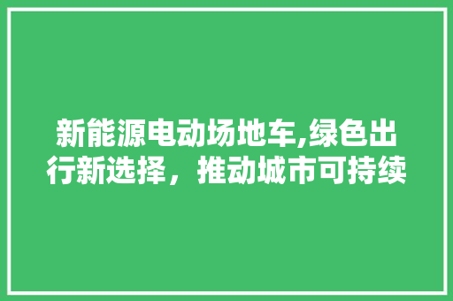 新能源电动场地车,绿色出行新选择，推动城市可持续发展