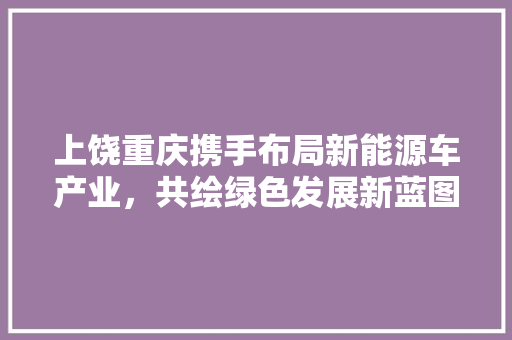 上饶重庆携手布局新能源车产业，共绘绿色发展新蓝图