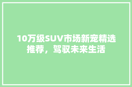 10万级SUV市场新宠精选推荐，驾驭未来生活 汽车轮胎