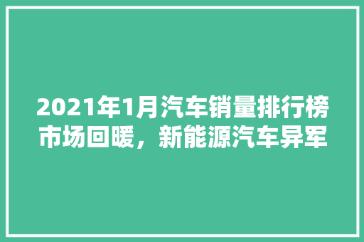 2021年1月汽车销量排行榜市场回暖，新能源汽车异军突起 汽车轮胎