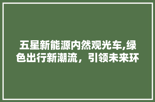 五星新能源内然观光车,绿色出行新潮流，引领未来环保生活 汽车展览