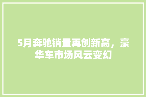 5月奔驰销量再创新高，豪华车市场风云变幻