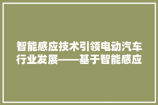 智能感应技术引领电动汽车行业发展——基于智能感应电动汽车排行榜的详细